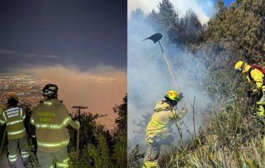 Incendio en los Cerros Orientales de Bogotá el 22 y el 23 de enero