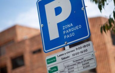 Imagen del logotipo de la zona de parqueo pago