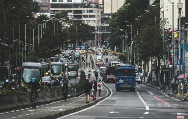 Foto tomada sobre la Carrera Séptima en Bogotá