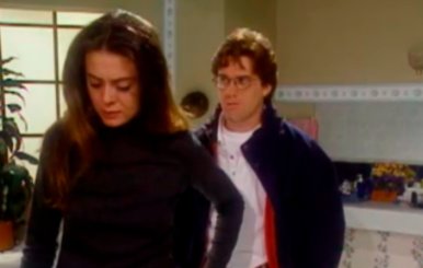 Escena de la serie Hombres con Margarita Rosa de Francisco y Nicolás Montero