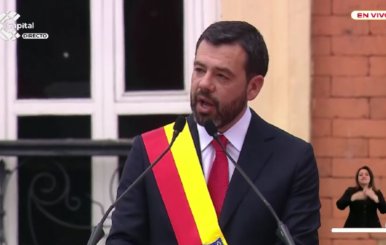Carlos Fernando Galán en su discurso como alcalde de Bogotá