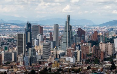 Panorámica del centro de la ciudad de Bogotá 