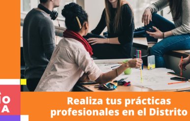 Personas hablando en una oficina