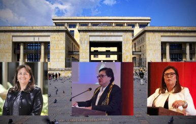 Las ternadas a Fiscal General frente a la sede de la Corte Suprema de Justicia