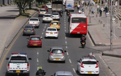 Vía congestionada de Soacha