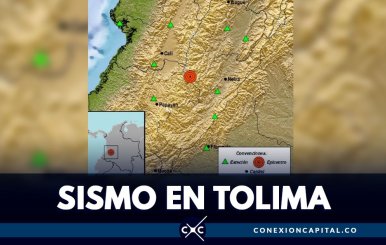 Sismo sacude el centro de Colombia