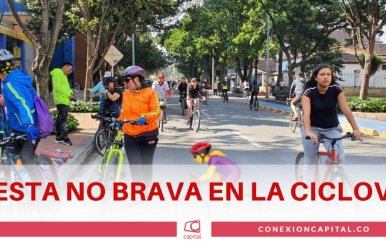 Fiesta No Brava en la ciclovía